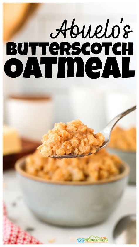 Ridiculously yummy butterscotch oatmeal recipe that is super easy to make! Try this really good breakfast that is both filling and satisfying! Sweet Chili Recipe, Butterscotch Oatmeal, Easy Egg Casserole, Yummy Oatmeal, Easy Oatmeal Recipes, Pumpkin Pie Oatmeal, Cake Ball Recipes, Breakfast Oats, Good Breakfast