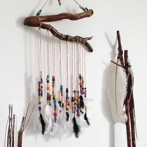 Mountain Nursery Theme, Beaded Decor, Suncatcher Diy, Decorative Gourds, Driftwood Crafts, Woodland Decor, Boho Bedroom Decor, Unique Baby Gifts, Nursery Mobile