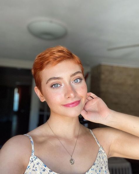 Copper Pixie, Haircut Models, Super Short Pixie Cuts, Asymmetrical Pixie Haircut, Shaved Pixie, Curly Pixie Hairstyles, Shaved Hair Cuts, Short Shaved Hairstyles, Longer Pixie Haircut