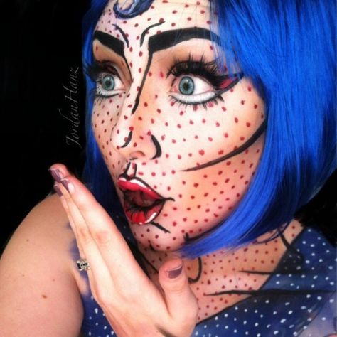 Pin for Later: 77 Drop-Dead-Gorgeous Halloween Costumes For Rainbow Hair Colors Pop art Colorful Wig Costume Ideas, Wig Costume Ideas, Colorful Wig, Wig Costume, Rainbow Hair Color, Blue Wig, Different Hair Colors, Popsugar Beauty, Pink Wig