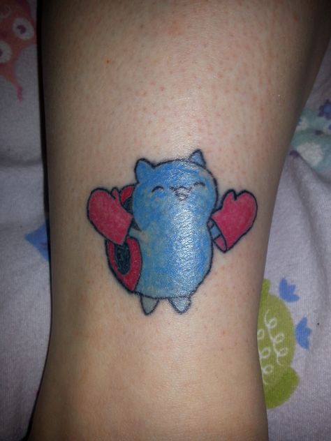 Catbug / Bravest Warriors tattoo Catbug Tattoo, Warriors Tattoo, Bravest Warriors, Warrior Tattoo, Bioshock, Too Cute, Tattoos And Piercings, Paw Print Tattoo, Adventure Time