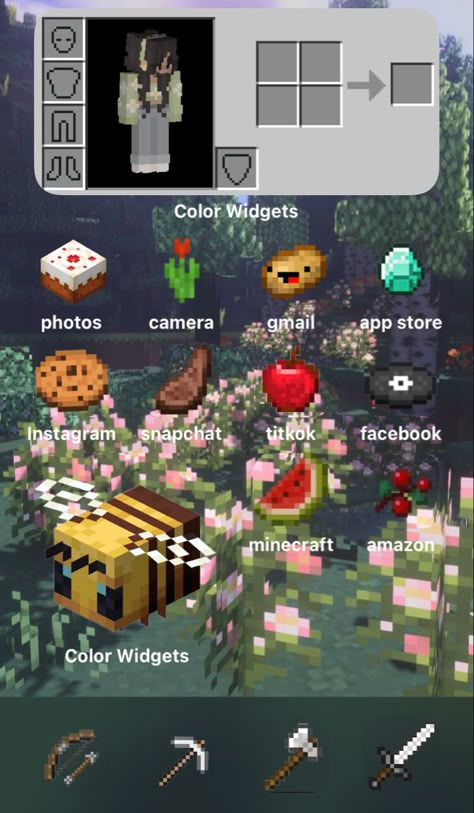 Nintendo Homescreen Layout, Minecraft Phone Layout, Home Screen Ideas Aesthetic, Ios 15 Home Screen Ideas, To Do App, Home Screen Ideas, Lockscreen Ios, Ios App Iphone, Widget Design