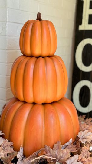 Stackable Pumpkins, Pumpkin Song, Stacked Pumpkins, Pumpkin Art, Easy Storage, Pumpkins, Canning, Orange, Halloween