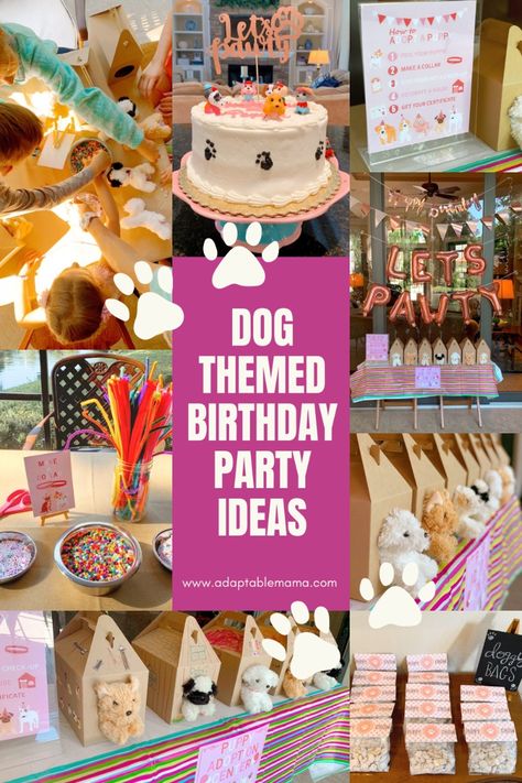 Check out some adorable puppy/ dog themed kids birthday parties here for your little one! We’ve included a mix of bouje and budget-friendly dog party themed ideas that any dog lover would love.   We’ve also included inspos for food, decors, party favors, as well as games and activities. PLUS  party must-haves that are easy to get from Amazon to complete your kids' dog themed party! Dog Adoption Party Birthday, Dog Themed First Birthday Party Ideas, Dalmation Themed Birthday Party, Dog Party Centerpiece, Puppy Themed Party Games, Adopt A Puppy Party Ideas, Puppy Themed Birthday Party Activities, Animal Rescue Birthday Party, Pup Academy Birthday Party