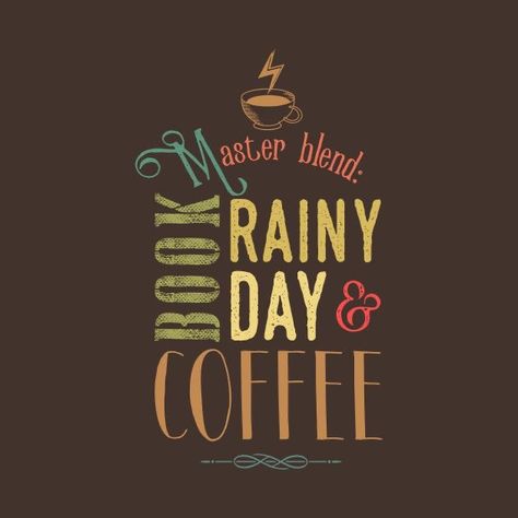 Rainy Day Coffee, Rainy Day Reading, Magic Library, Daily Template, Rainy Day Quotes, Im Ok, Monday Inspirational Quotes, Rain And Coffee, Coffee Book