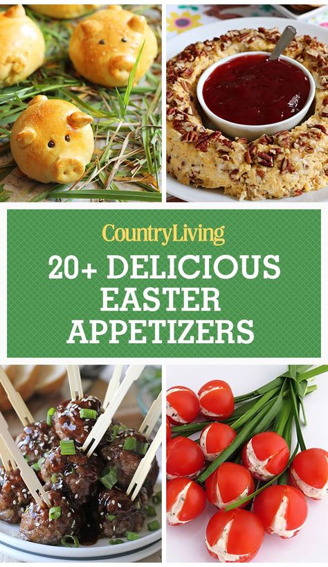 Pin These Ideas!countryliving Easter Starters, Easter Appetizers Easy, Spring Appetizers, Savory Meatballs, Easter Appetizers, Easter Lunch, Fall Appetizers, Holiday Feast, Dinner Appetizers