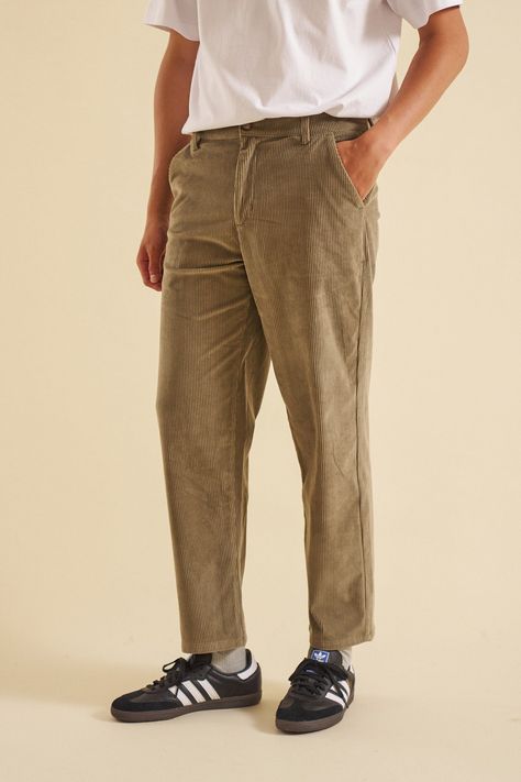 Here they are, a brand new and improved fabric of our best selling cord trouser silhouette. Now softer, longer lasting and with no shine, a more muted colour set of cords that have been made for everyday casual fits. Championing cord trousers, once you've got one pair, you'll want them all. Cord Trousers Outfit, Muted Colour, Colour Set, Smart Shorts, Cord Trousers, Cords Pants, Corduroy Trousers, Green Corduroy, Brown Corduroy