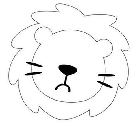 Printable Lion Face, Lion Face Template Free Printable, Lion Face Template, Lion Head Outline, Lion Template, Head Template, Shapes Worksheet Kindergarten, Lion Craft, Outline Template