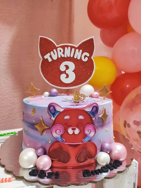 Pastel Turning Red Cake, Turning Red Birthday, Turning Red Cake Topper, 4 Town Turning Red, Red Birthday Cakes, Red Cake, Gingerbread Cookies, Gingerbread, Pastel