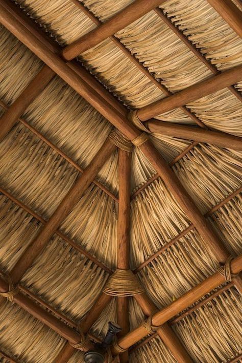 Bamboo Roof Design, Beachfront Homes, Bamboo Roof, Bamboo Building, Bamboo Ceiling, Bamboo House Design, Beach Village, Earthship Home, Mud House