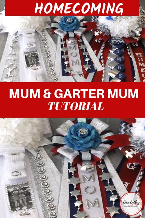 How To Make Garters For Homecoming, How To Make Homecoming Garter Diy, Making Homecoming Garters, Mum Step By Step, How To Make A Mum Homecoming Easy, How To Make Garters Homecoming For Guys, How To Make Homecoming Garter, Diy Garter Homecoming, Making A Mum For Homecoming