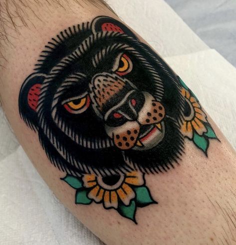 Traditional Bear Tattoo, Sailor Jerry Tattoo, Jerry Tattoo, Tattoo Sleeve Filler, American Traditional Tattoo Ideas, Traditional Tattoo Inspiration, Traditional Tattoo Ideas, Sailor Jerry Tattoos, Tattoo Now