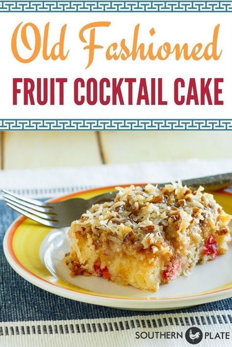 Desserts With Fruit Cocktail, Fruit Cocktail Muffins, Fruit Cocktail Recipes Desserts, Fruitcocktail Cake Recipe, Fruit Cocktail Cake Recipe, Fruit Cocktail Cake With Box Cake, Recipes Using Fruit Cocktail, Fruit Cocktail Dump Cake, Fruit Cocktail Dessert