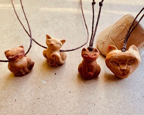 Avacado Pit Carve, Carved Avocado Pit, Avocado Seed Carving, Avocado Pit Carving, Avocado Carving, Meditating Cat, Avocado Pits, Avocado Pit, Cat Unique