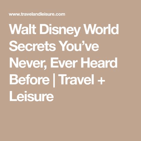 Walt Disney World Secrets You’ve Never, Ever Heard Before | Travel + Leisure Disney Quizzes, Disney World Secrets, Disney World Christmas, Leagues Under The Sea, Tower Of Terror, Adventures By Disney, Disney Tips, Disney World Trip, Disney Theme Parks