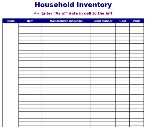 Inventory Sheet Template Printable Inventory Sheets, List Template Free Printable, Inventory List Template, Household Inventory, Inventory Sheet, Inventory Template, Inventory List, Template Free Printable, Bible Prints