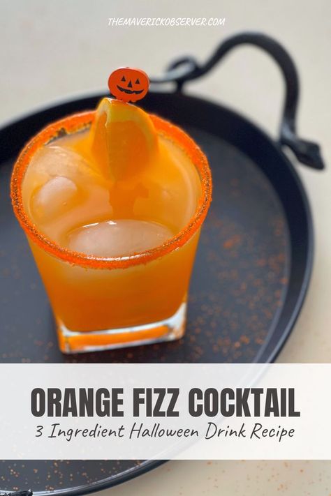 Your Halloween party is not complete without this Orange Fizz Cocktail. Fresh squeezed orange juice, vodka, and orange soda make for a delicious, citrus drink to sip on. We love recipes that require little ingredients or call for items that many of us have on hand. This Orange Fizz Cocktail is one of those recipes. It’s perfect for Halloween because of its bright orange color, but it’s good all year round. Add a scoop of vanilla ice cream instead of ice to make it a boozy, orange creamsicle floa Fresh Squeezed Orange Juice, Halloween Recipes Drinks, Orange Juice And Vodka, Citrus Drinks, Fizz Cocktail, Squeezed Orange Juice, Orange Vodka, Halloween Drink, Orange Drinks