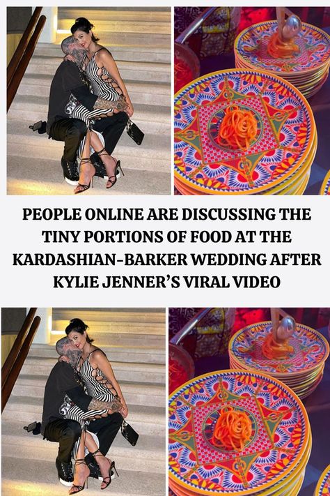 People Online Are Discussing The Tiny Portions Of Food At The Kardashian-Barker Wedding After Kylie Jenner’s Viral Video Tiny Portions, Awful People, Laughing Jokes, Travis Barker, Artsy Style, Weird Fashion, People Online, Funky Fashion, Disney Funny