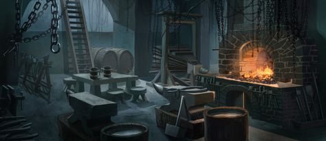 dwarf forge by graffiti-freak.deviantart.com Dwarven City, Idle Game, Blacksmith Shop, Fantasy City, Fantasy Setting, Fantasy Places, Fantasy Rpg, Environment Design, The Favourite