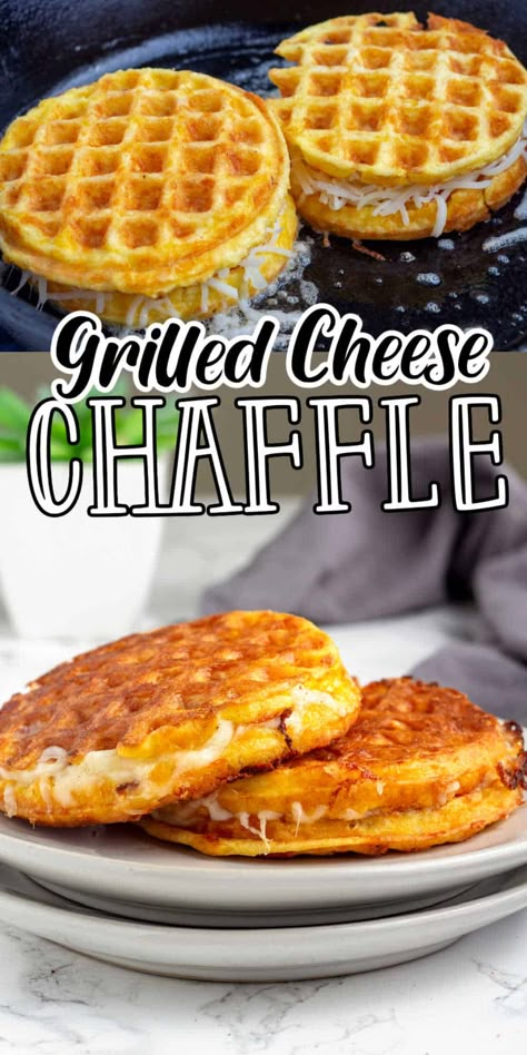 Cheese Chaffles, Cheese Chaffle, Keto Grilled Cheese, Cheese Keto, Keto Chaffles, Waffle Iron Recipes, Chaffle Recipe, Cheese Waffles, Making Grilled Cheese