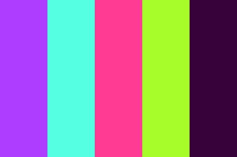 Color Palette Neon, Light Color Palette, Neon Colour Palette, Coloring Stuff, Mood Bored, Nail Makeup, Cyberpunk Design, Green Color Palette, Retro Disco