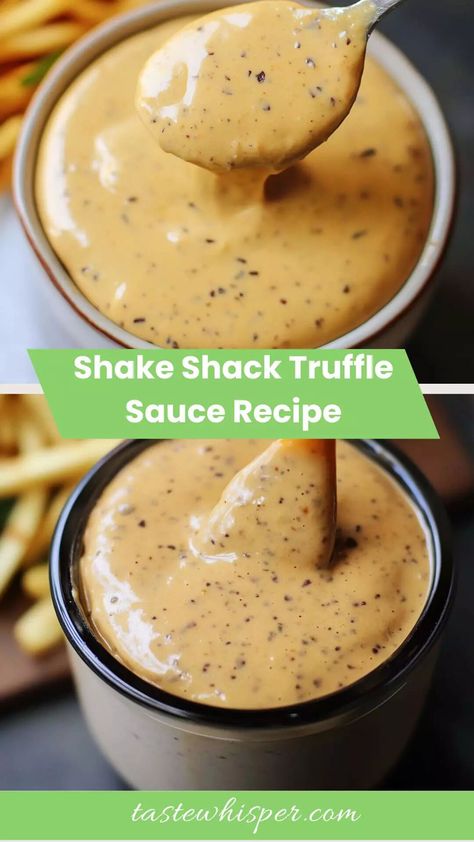 Truffle Sauce Recipe, Shake Shack Sauce, Truffle Sauce, Dry Red Wine, Shake Shack, Truffle Oil, Black Truffle, Flavorful Recipes, Sauce Recipe