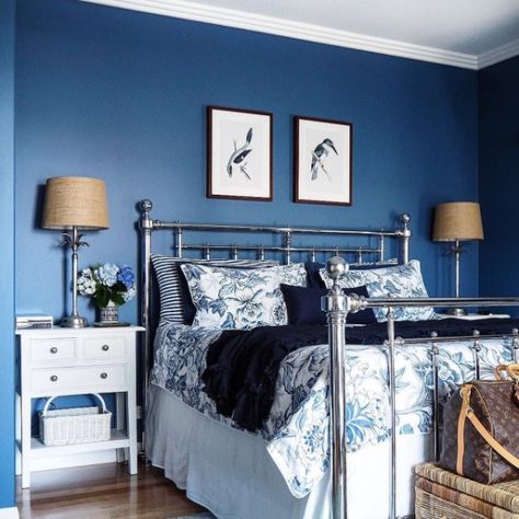 @mumlittleloves's denim bedroom project Denim Bedroom, Bright Blue Bedrooms, Denim Blue Paint, Blue Bedroom Paint, Blue Boys Bedroom, Purple Paint Colors, Blue Bedroom Walls, Blue Paint Colors, Sherwin Williams Paint Colors