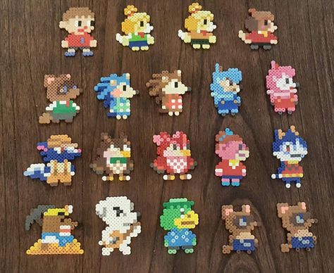 Perler Bead Patterns Animal Crossing, Animal Crossing Perler Beads, Hama Beads Animals, Perler Beads Ideas, Hamma Beads Ideas, Pearl Beads Pattern, Easy Perler Beads Ideas, Art Perle, Hama Beads Design