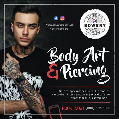 30,980+ tattoo shop posters Customizable Design Templates | PosterMyWall Tattoo Social Media Design, Tattoo Poster Design Graphics, Tattoo Flyer Design, Tattoo Poster Design, Media Tattoo, Tatto Designs, Tattoo Banner, Tattoo Poster, Inspo Tattoo