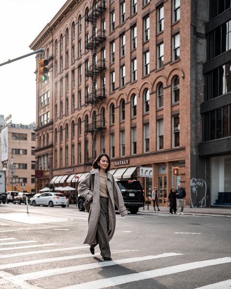 last outfit before I chopped my hair 💇🏻‍♀️ haircut vlog will be up this Sunday 10 am est wearing @lafayette148ny sweater @cosstores trousers @cosstores coat @lemaire_official bag @byfar_official boots @jcrew earrings #fallfit #nyc #styleandsenses #ootd Fall Fit, Hair Haircut, My Hair, J Crew, Hair Cuts, Ootd, Trousers, Boots, Hair