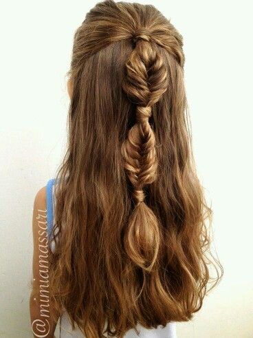 :) Diy Hair Extensions, Bubble Braid, Braided Hairstyle, Fishtail Braid, Long Brown Hair, Copper Red, Fish Tail Braid, Diy Hair, Love Hair