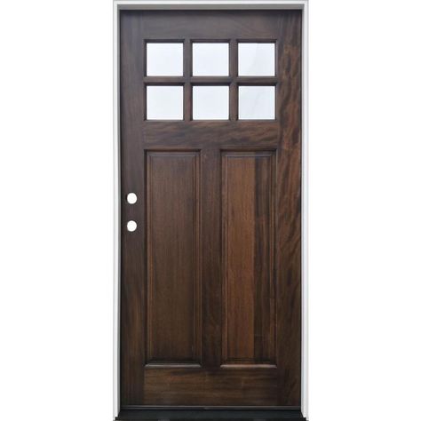 Craftsman Door, Wood Entry Doors, Victorian Door, Mahogany Stain, Wood Front Doors, Exterior Front Doors, Front Entry Doors, Rustic Doors, Front Entrance