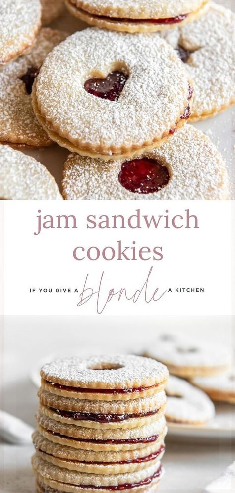 Jam Sandwich, Cookie Sandwich Recipes, Pinwheel Cookies, Cookie Platter, Dessert Platter, Jam Cookies, Shortbread Cookie Recipe, Festive Desserts, Roll Cookies