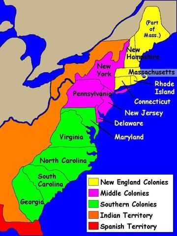 13 Colonies Map, Middle Colonies, Southern Colonies, The 13 Colonies, Teaching Government, Teaching Us History, Thirteen Colonies, Social Studies Notebook, 13 Colonies