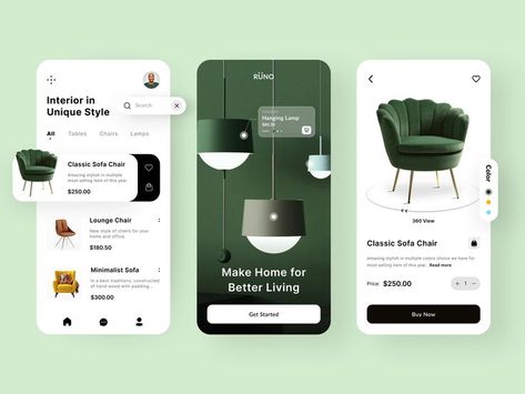 Furniture App Design, App Design Trends, Mobile App Ui Design, Ux Design Principles, Ux Kits, Mobile Application Design, Mobile App Design Inspiration, Furniture Website, Ios Design