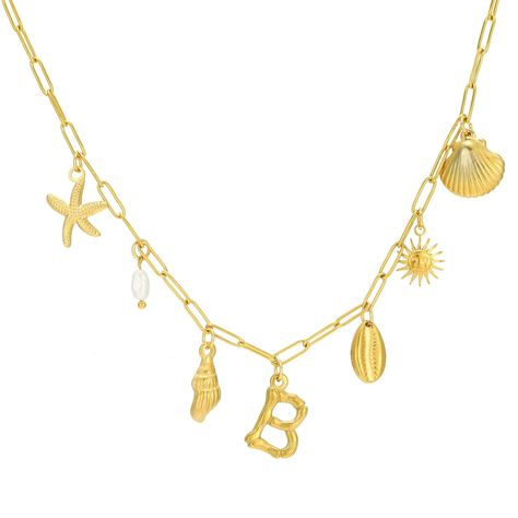 PRICES MAY VARY. Charms Necklace: This Gold Initial Charm Necklace for Women features a delightful array of beach-themed charms, including starfish, seashells, pearls, and sun motifs, along with personalized initial charms. It's a perfect blend of coastal and personal style, ideal for beach lovers. High-Quality Stainless Steel: The necklace is made from durable stainless steel with an 18K gold plating, ensuring longevity and resistance to tarnish. The paperclip chain design adds a trendy and mod Cute Jewelry Combos, Gold Amazon Jewelry, Basic Gold Jewelry, Christmas Gifts 2024, Evry Jewels Necklaces, Gift Ideas Preppy, Charm Necklace Ideas, Waterproof Necklaces, Summer Jewlery