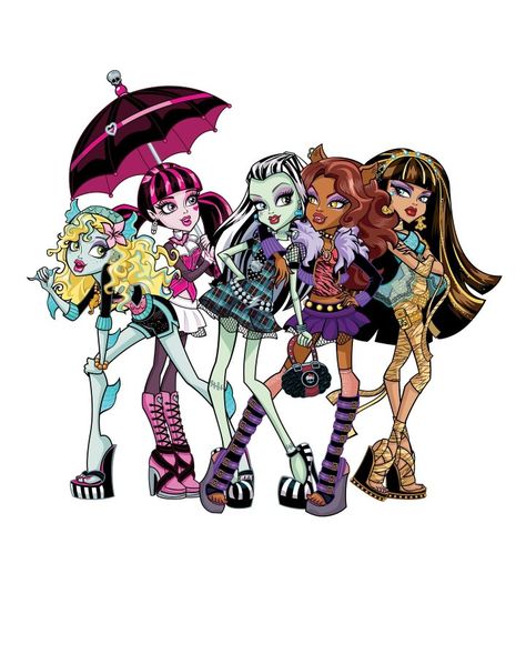 5 Characters Cartoon Group, Monster High Og Characters, Monster High Original Characters, Groups Of 4 Characters, Monster High Main Characters, Group Of 5 Cartoon Characters, Monster High Friend Group, Iconic Duo Characters, Cartoon Group Of Friends