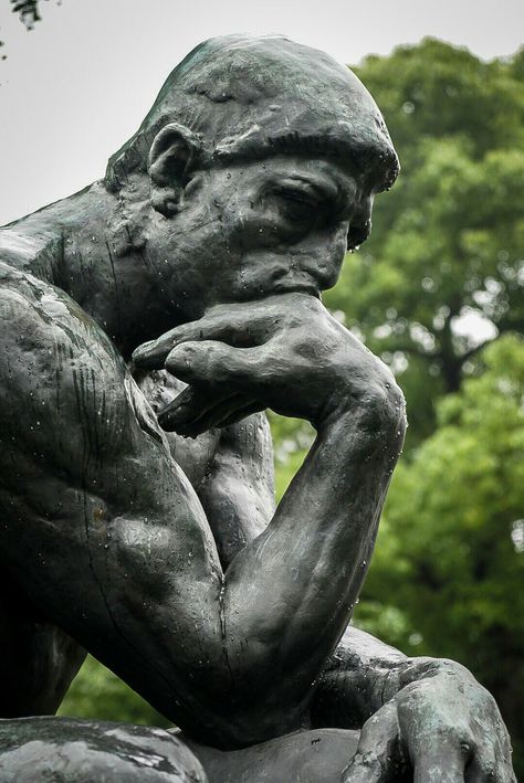 The Thinker Aesthetic, The Thinker Wallpaper, Thinking Sculpture, Thinking Man Statue, The Thinker Statue, Human Statue, Rodin Sculpture, Camille Claudel, Classic Sculpture