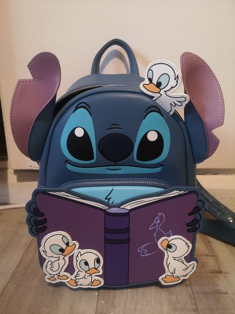 Disney Stitch Loungefly backpack. Ugly duckling s story time. Stitch Loungefly, Disney Bags Backpacks, Stitch Backpack, Stitch Toy, Cute Mini Backpacks, Stylish School Bags, Disney Souvenirs, Mini Mochila, Loungefly Bag