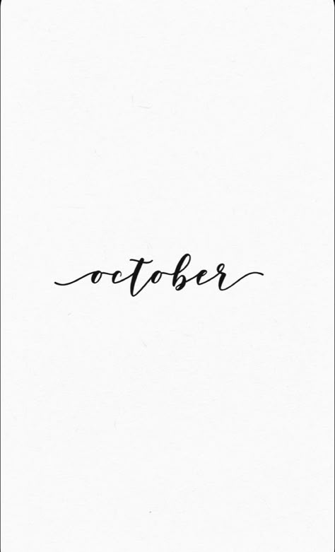 October In Cursive, 2023 Aesthetic Number New Year, Months Calligraphy, October Calligraphy, October Font, Calendar Logo, Calligraphy Wallpaper, October Calendar, Pretty Wallpapers Tumblr