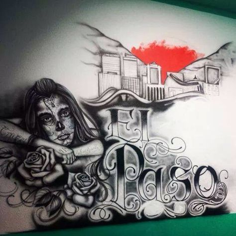 El Paso aka chuco town El Paso Tattoo, Tattoo Lettering Alphabet, Mexican Holiday, Chicano Art, Airbrush Art, Tattoo Lettering, Instagram Inspo, Aesthetic Girl, Lettering Alphabet