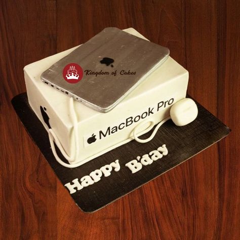 Bake the world at a better place. To all the apple lovers out there… we are introducing for the first time this unboxed macbook cake. Down they have vanilla flavoured background and on top they have little creamy laptop kept. We have limited edison for this kind of cake. Pre orders are available. Delivery across Delhi NCR Visit website www.kingdomofcakes.in for more unique designs or call our helpline number +91 9999 81 2200 to discuss your customized cake Laptop Cakes Birthdays, Ipad Cake, Iphone Cake, Cake For Men, Customized Cake, Book Cake, Irish Cottage, Cake Online, Apple Laptop