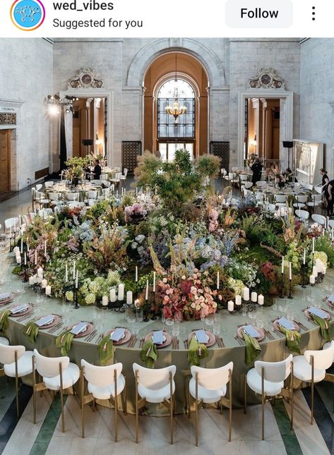 Monet Inspired Wedding, Naturalistic Garden, Wedding Aesthetics, Famous Gardens, Detroit Institute Of Arts, Table Setting Decor, Gourmet Desserts, Breathtaking Wedding, Head Table