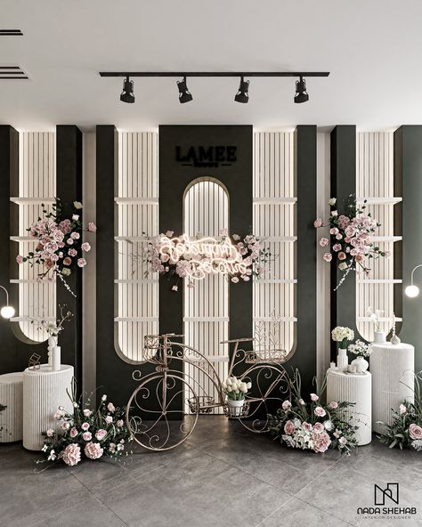 F L O W R Y :: Behance Flower Shop Design, Wall Panel Design, Photography Architecture, Salon Interior Design, Wall Decor Design, Interior Wall Design, Boutique Interior, Cafe Interior Design, Retail Interior