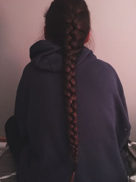 French braid French Braid Dark Hair, Braid Aesthetic Faceless, French Braid Brown Hair, Brown Hair Braids, French Braids Black Hair, Brunette Braids, Dark Brunette Hair, French Braids, Long Brunette