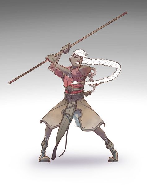 Bo Staff Poses Drawing, Staff Pose Reference, Coloring Process, Bo Staff, Pathfinder Rpg, Character Study, Fantasy Images, Character Poses, Time Lapse Video