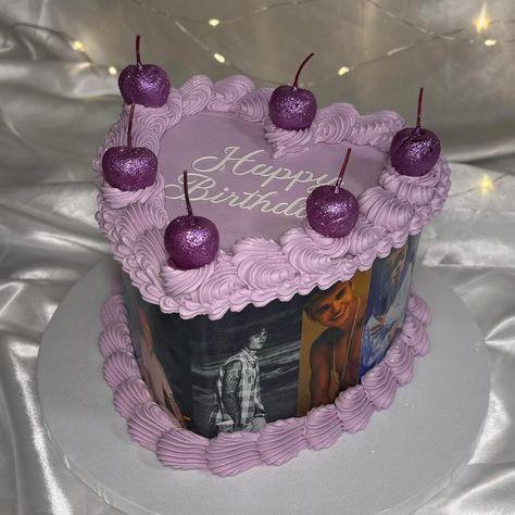 Theme was “20 and still obsessed with Justin Bieber” 💜💜 @justinbieber #justinbieber #justinbiebercake #bieberfever #heartcakes #vintagecakes #edibleimagecake #socalcake #orangecountycakes #occakes #thelayeredbakery #buttercreamcake #customcakes #weddingcakes Justin Bieber Themed Birthday Party, Justin Bieber Party Theme, 21 Cake Ideas, Justin Bieber Cake, Justin Bieber Party, Ideas Fiesta, Heart Cakes, Edible Image Cake, Bff Birthday