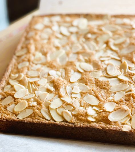 Almond Frangipane Blondies | The English Kitchen Frangipani Recipe, Frangipane Blondies, Blondies Recipes, Squares Recipes, Sweet Slices, Almond Frangipane, Slice Recipes, The English Kitchen, Square Recipes