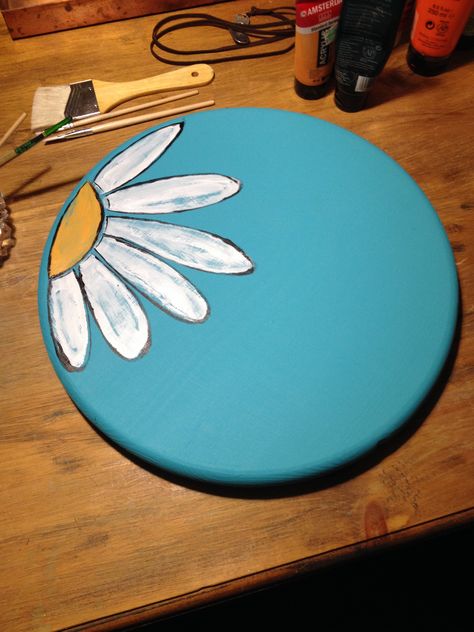 Wooden Plate Painting Ideas, Lazy Susan Painting Ideas, Painted Lazy Susan Ideas, Easy Paint Designs, Painted Lazy Susan, Door Rounds, Lazy Susan Tray, Diy Lazy Susan, Top Paintings