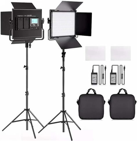 TBGFPO LED Video Light Kit Photography Lighting Bi-Color Dimmable Studio Lamp with 2m Tripod Shades for Outdoor Shoot : Amazon.com.au: Electronics #lighting #photography #photoshoot #photoshoottips #photoshootathome Studio Lamp, Photo Lamp, Professional Camera, Outdoor Shoot, Photo Equipment, Led Video, Lighting Equipment, Photography Lighting, Video Lighting